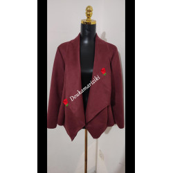 Gilet rouge bordeaux